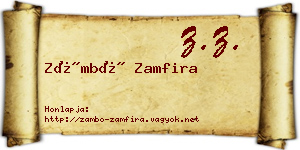 Zámbó Zamfira névjegykártya